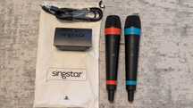Sprzedam dwa mikrofony Singstar do PlayStation PS3 z adapterem i kable