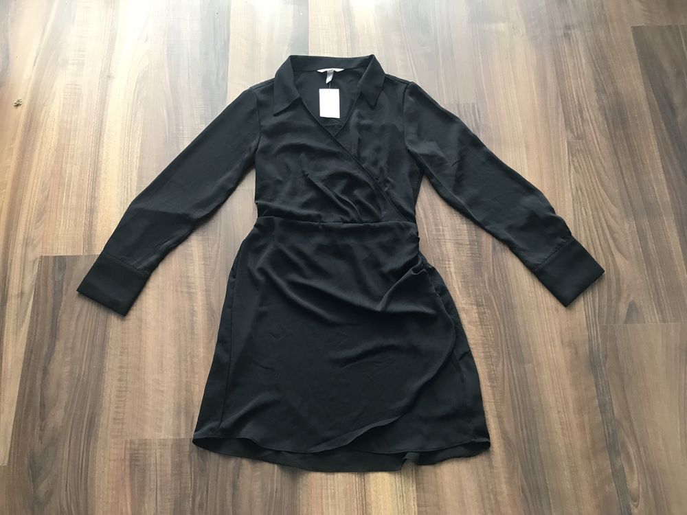 czarna sukienka H&M, r. S, r. 36, nowa