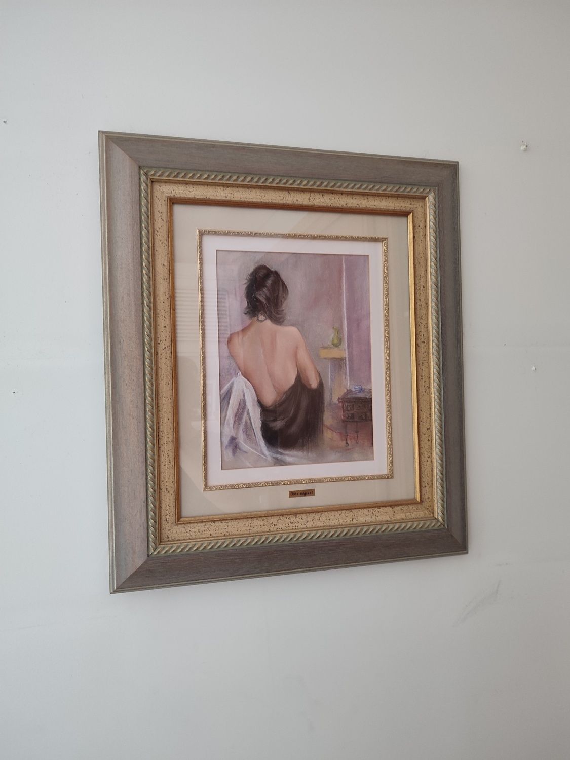 Quadro ,Obra original ("Serena Elegância: Um retrato em Lápis")