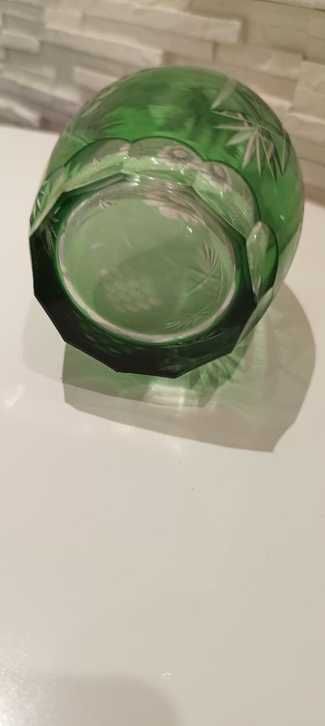 Zielona karafką szkło dekoracyjne