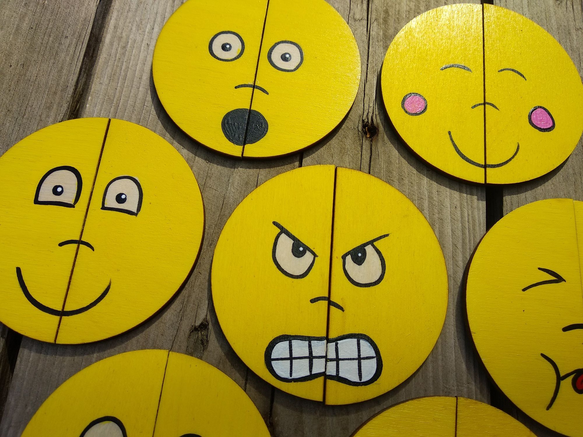 Puzzle emocje, TUS, terapia, pomoce dydaktyczne,