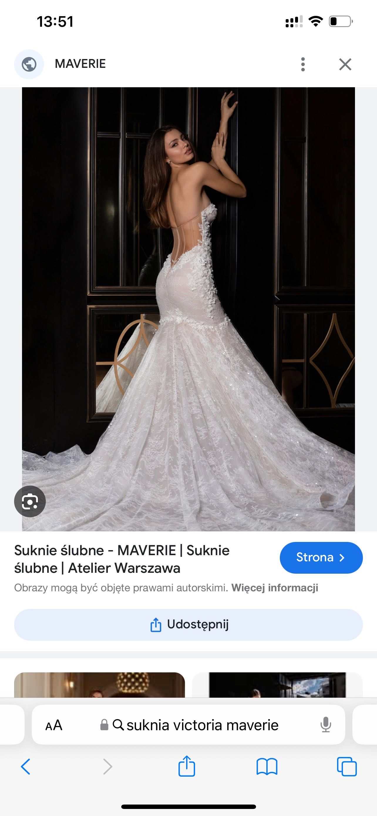 Suknia Ślubna VICTORIA Salon Maverie Warszawa