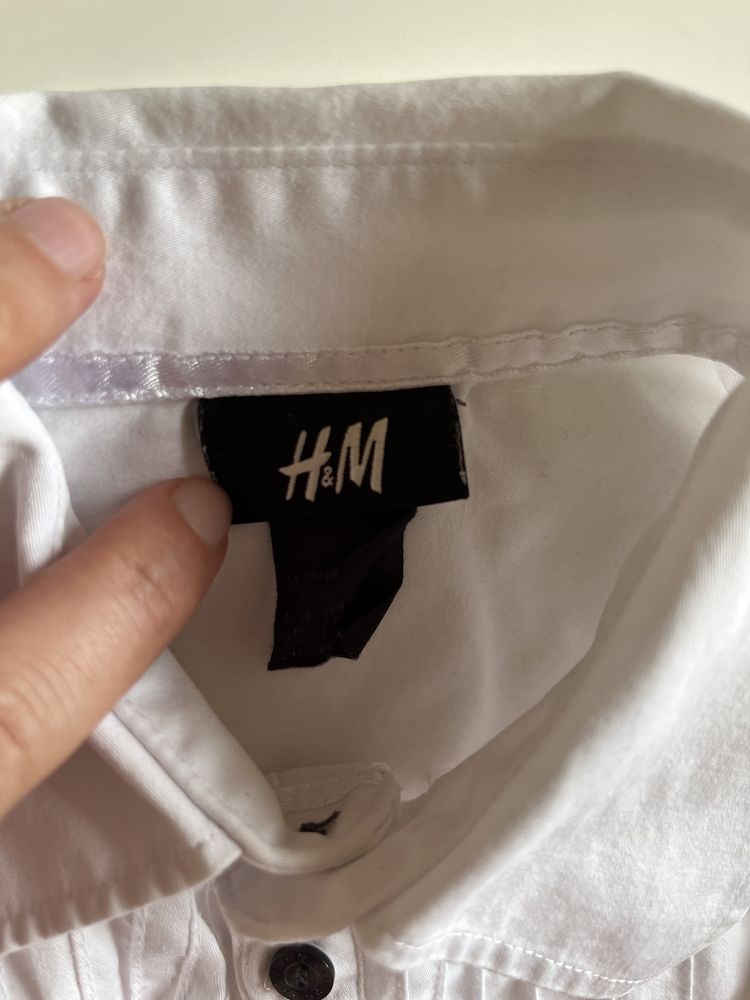 Biała koszula bluzka H&M rozm 134