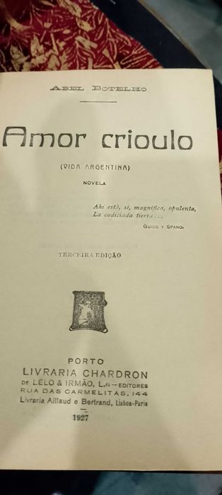 Amor Crioulo 1927 Abel Botelho