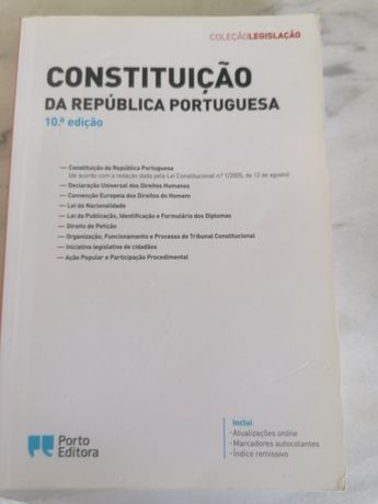 Livro constituição da República portuguesa 10 edição