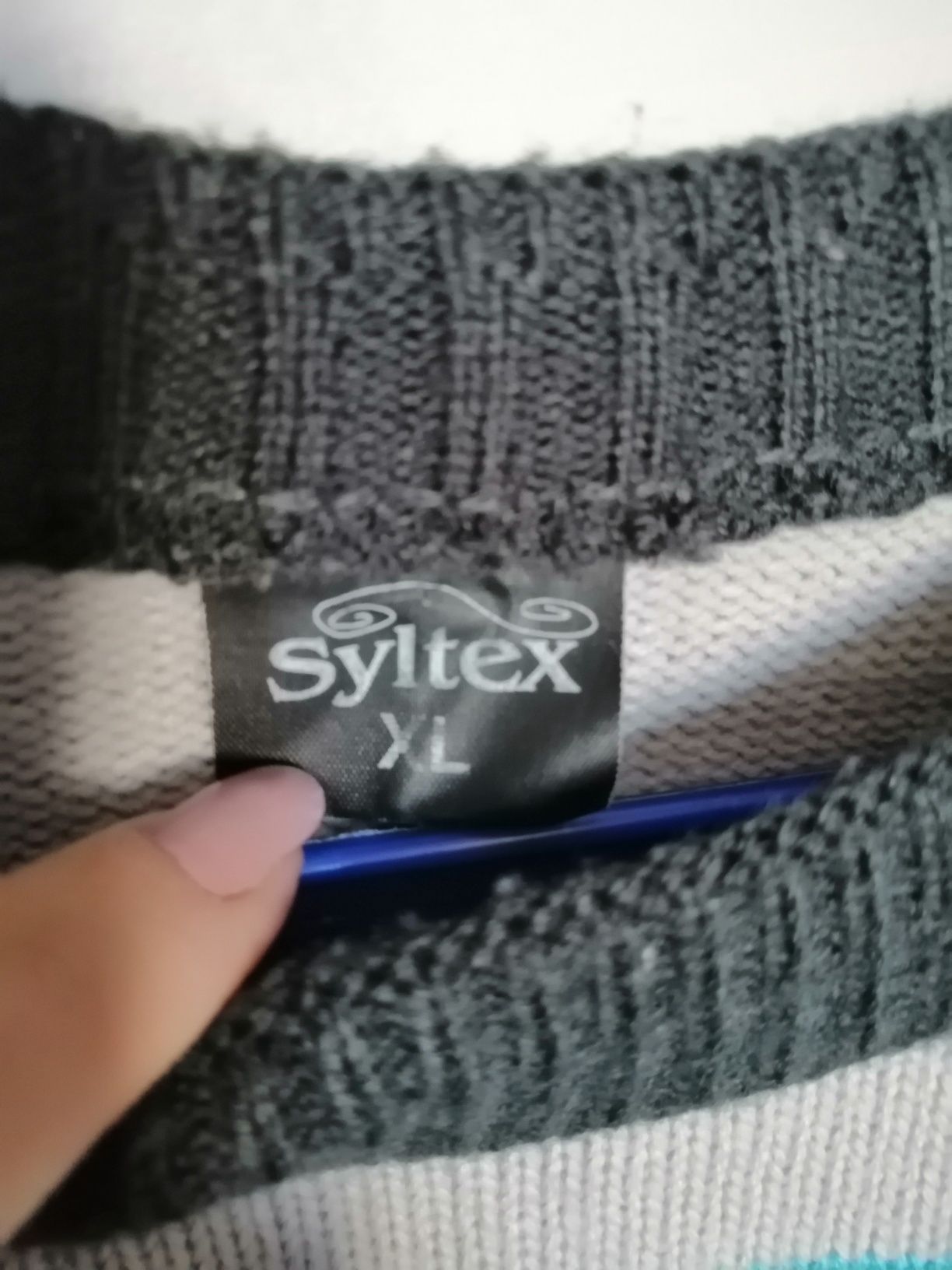 Sweter męski w paski rozmiar XL
