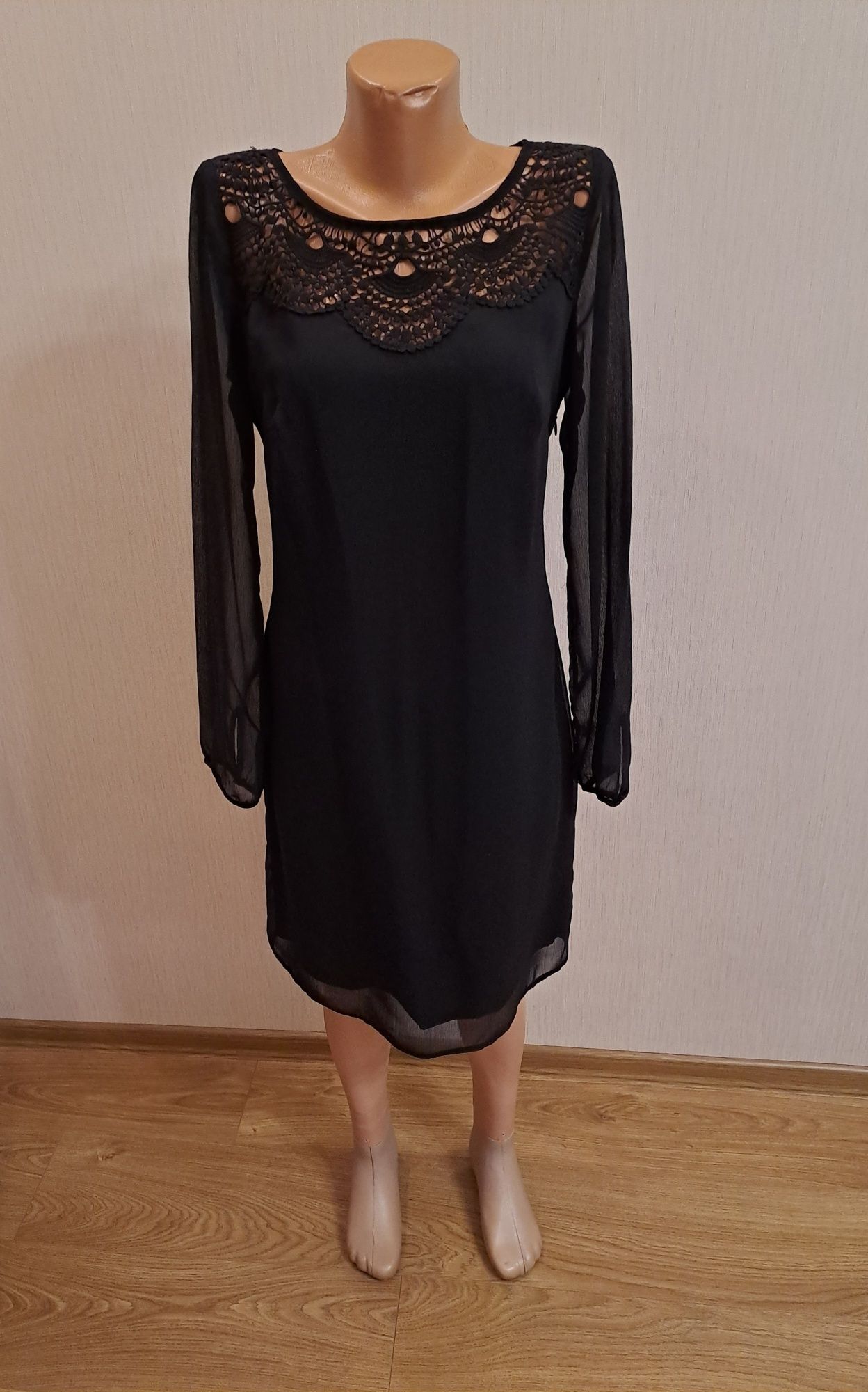 Женское шифоновое платье/черное платье/вечернее платье