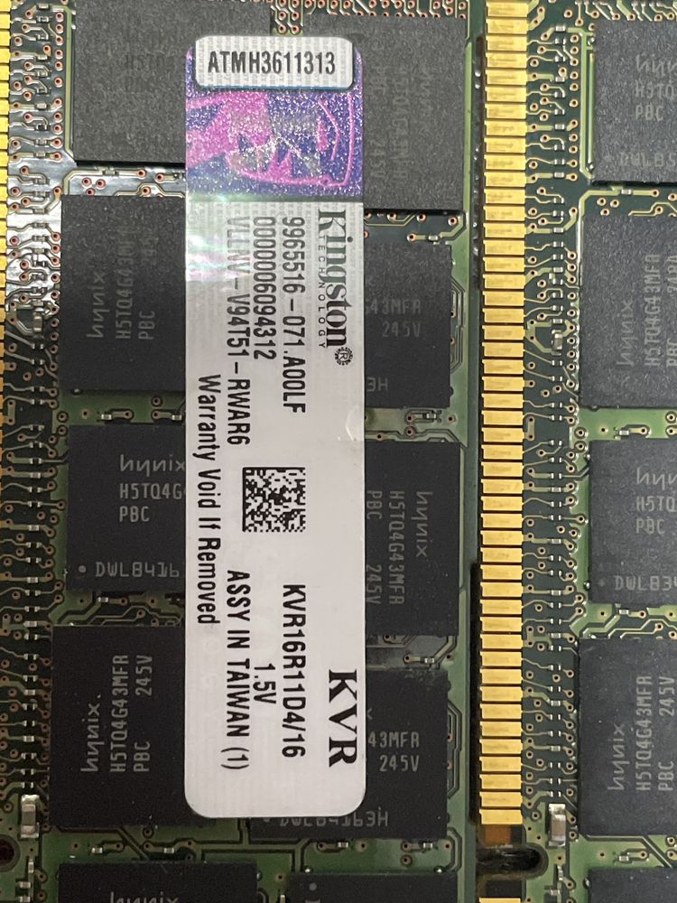 DDR 3 16Gb 1600 ECC REG Kingston