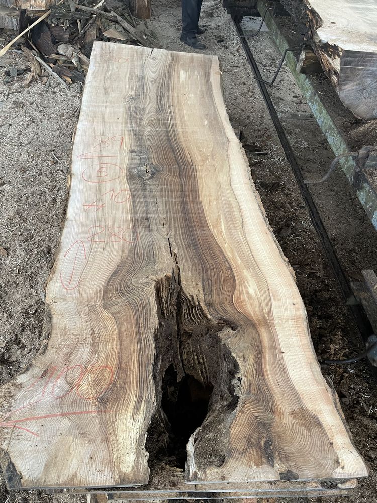 Blat jesion 280x105x10 monolit live edge