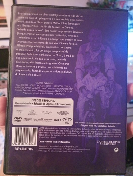 DVD Cinema Paraíso