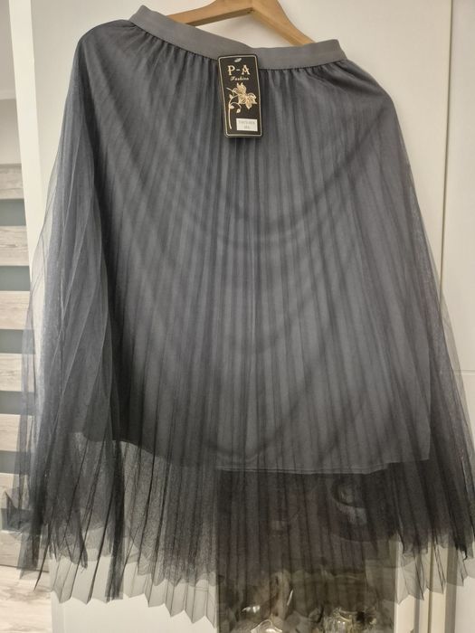 Spódnica plisowana S/M/L grafitowa