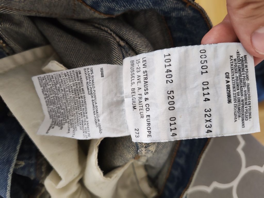 Jeansy levis 501
