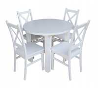 Mały zestaw Okrągły stół z 4 krzesłami. Do Kuchni/Jadalni!! TANIO!