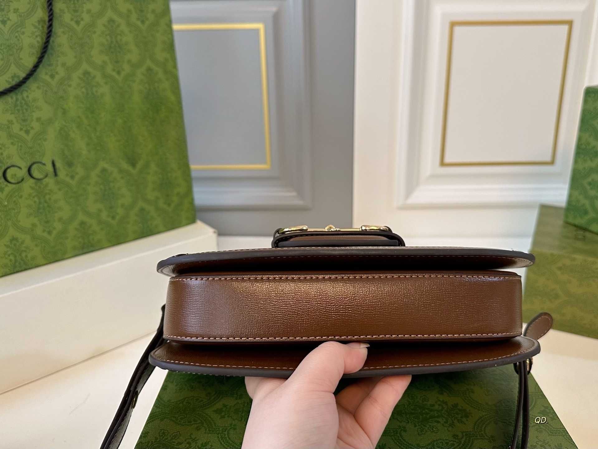 Gucci nowy monogram 1955 torba siodłowa