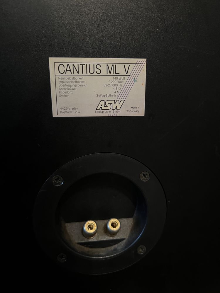 Високоякісна акустична пара  ASW  cantius ML V / 25кг.шт / колонки