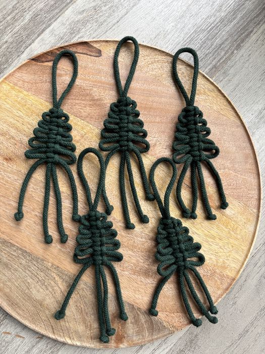 Ozdoby choinkowe Boże Narodzenie makrama