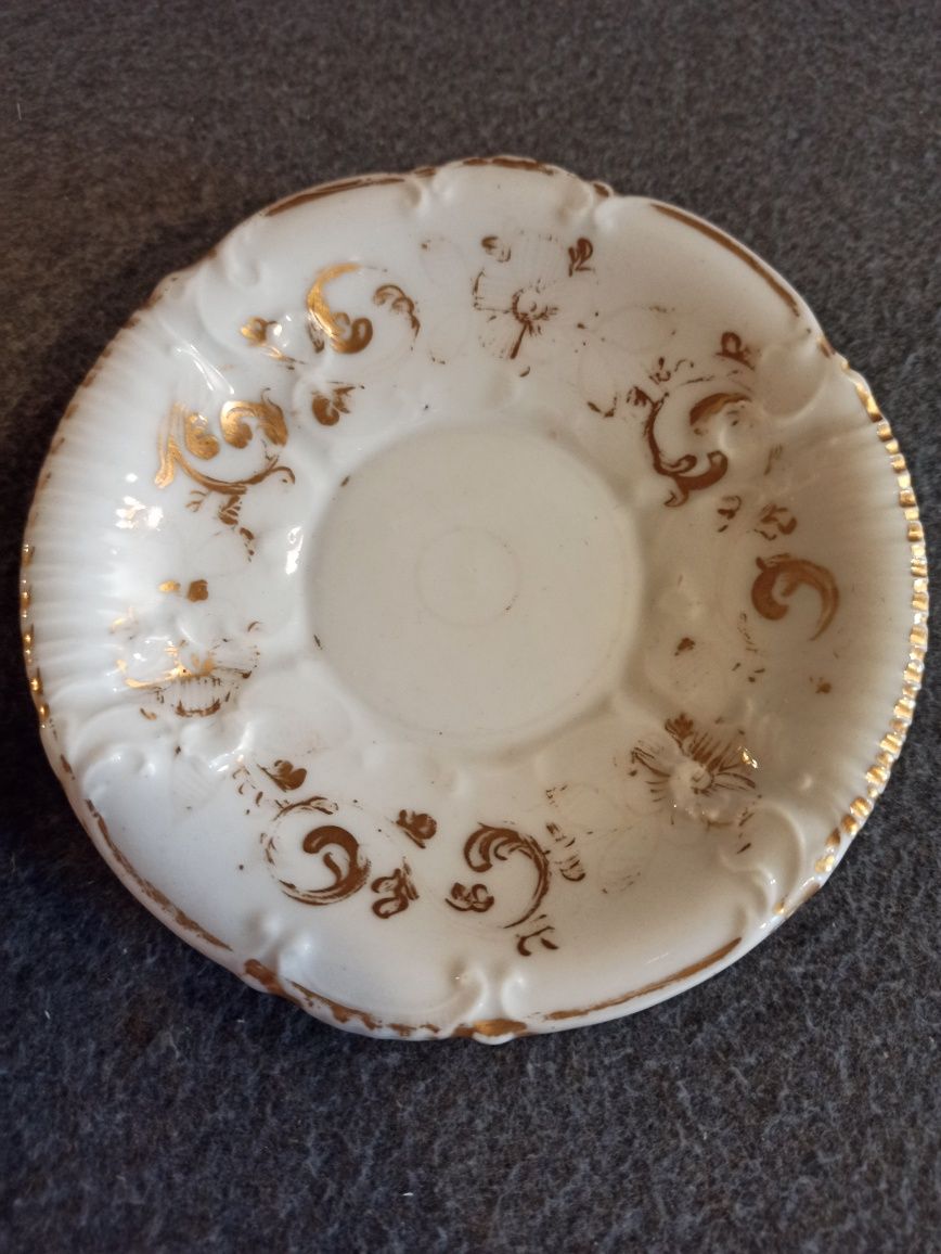 Porcelana Śląska Filiżanka do herbaty  DUO Złocenia