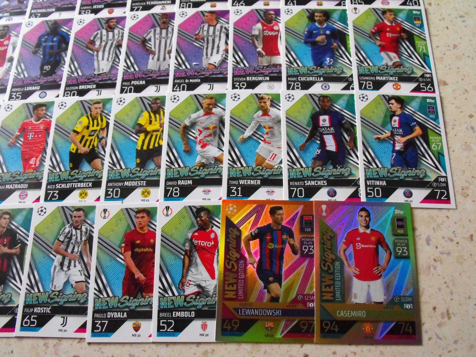 topps Match Attax 2022/23, KOMPLET karty NEW SIGNING !!! NOWE !!!