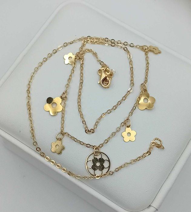 Złoty Łańcuszek Naszyjnik Celebrytka 42 cm próba 585 NOWY/Fajne Okazje