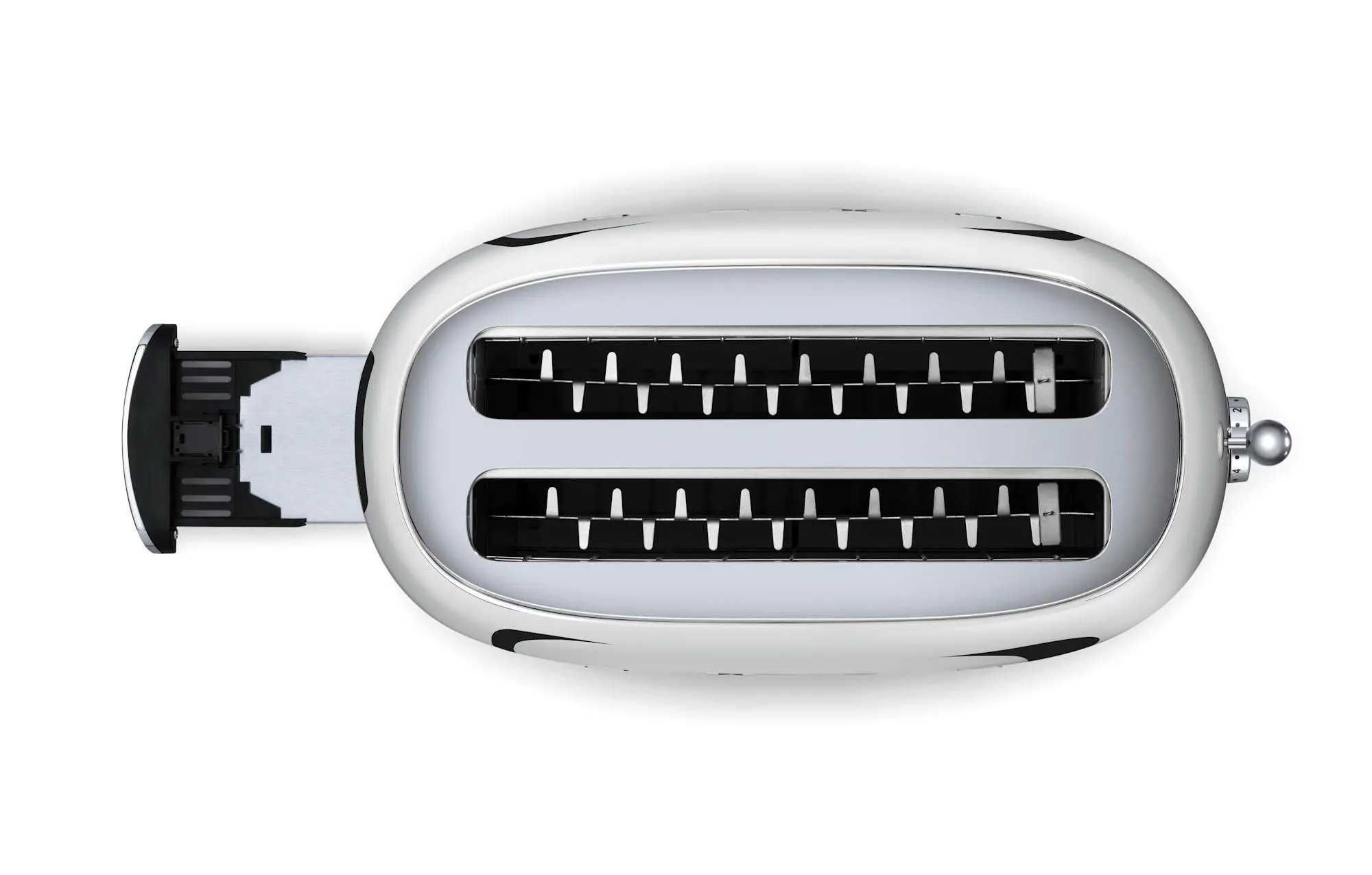 SMEG Toster na 4 kromki (41x21cm) 50's Retro Style TSF02SSEU Chrom