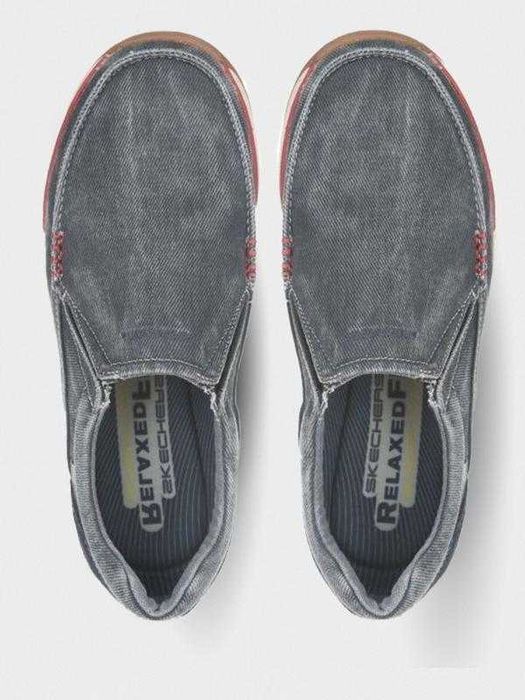 Мокасини чоловічі на широку стопу skechers / оригінальні мокасини