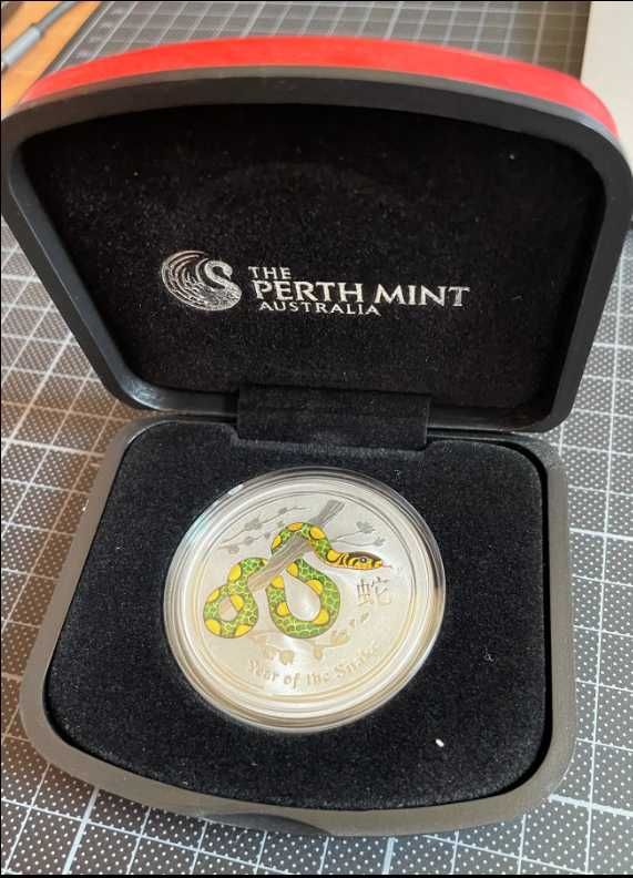 Austrália. 1/2 Dollar 2013 Year of the Snake 1/2 Oz (.999)