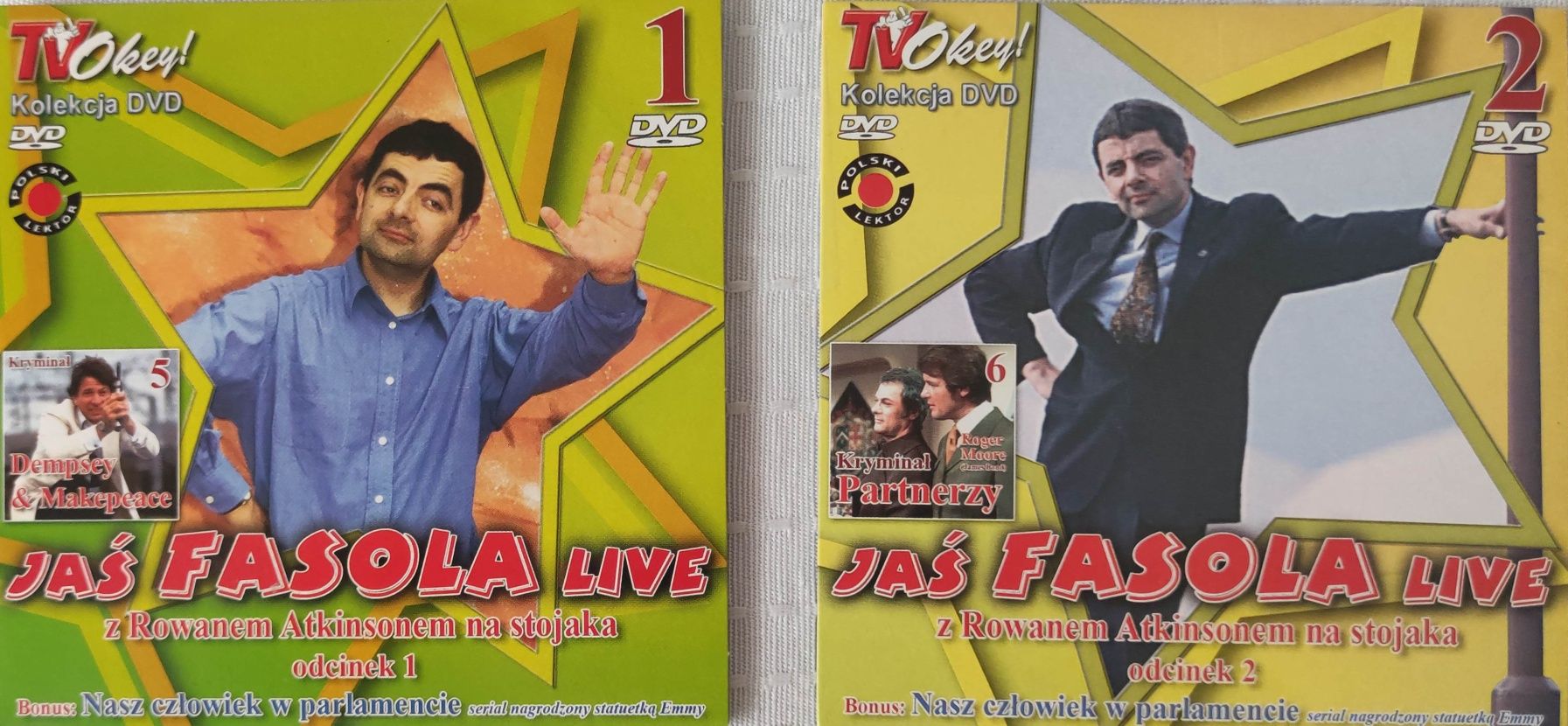 2x Filmy DVD Jaś Fasola LIVE komik stand up