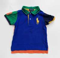 Koszulka Polo Ralph Lauren 18M Niebieska RL Bluzka 92 cm