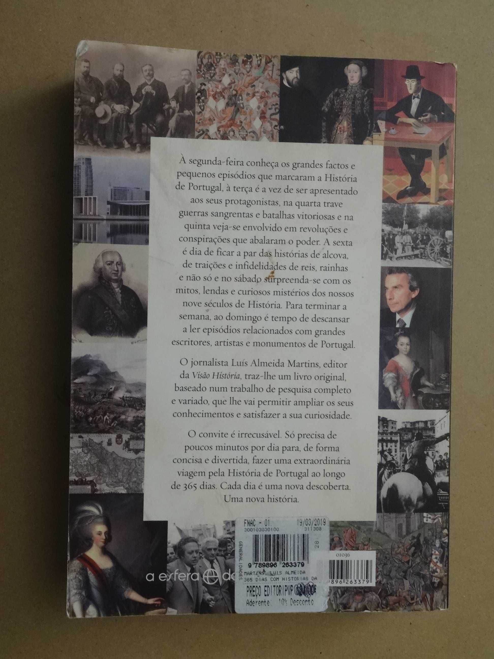 365 Dias com Histórias da História de Portugal de Luís Almeida Martins