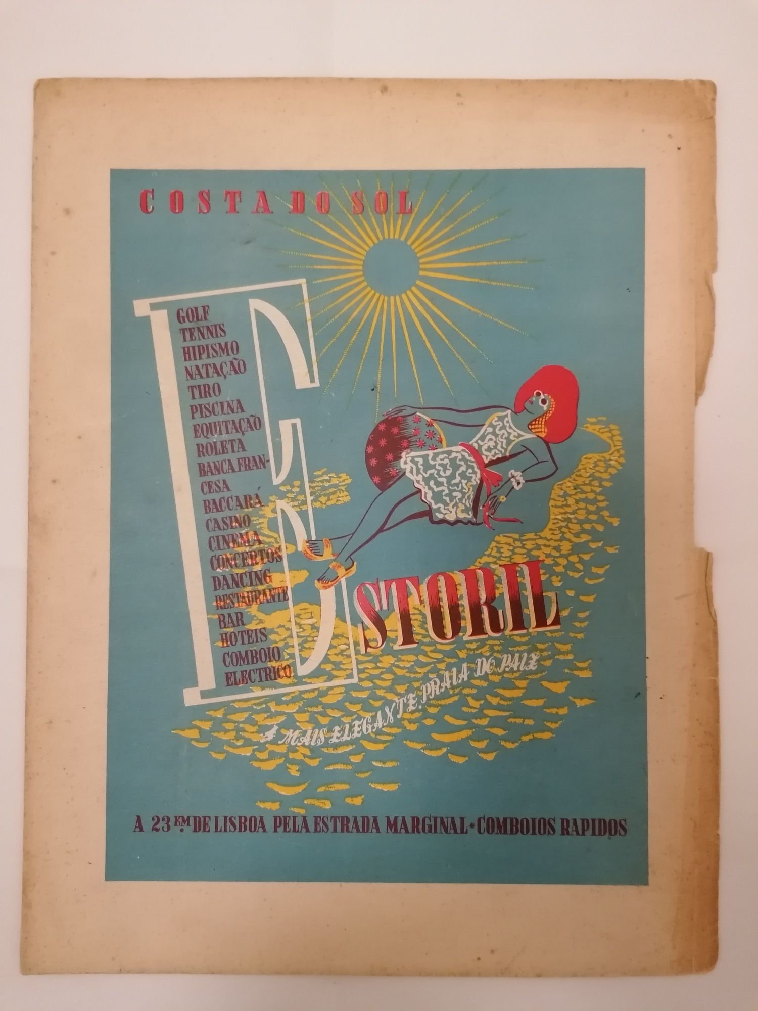 Pequenos cartazes Costa do Sol - Estoril de inícios da década de 1940