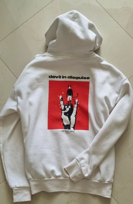 Худи біле оверсайз