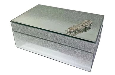 Szkatułka lustrzana pudełko na biżuterię brokat YR024 pojemnik dekorac