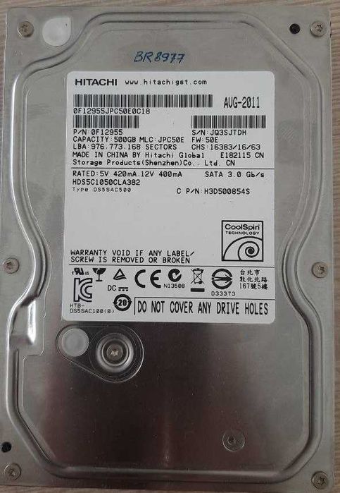 Жорсткий диск  Hitachi 500GB 3.5" 5700 RPM