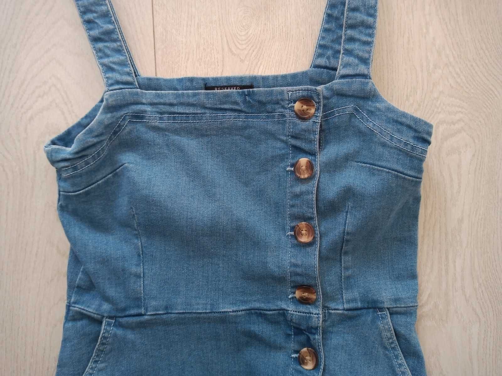Sukienka jeans jasna S Reseved