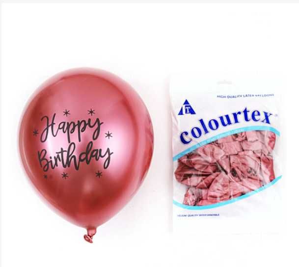 Balony Happy Birthday - urodziny - 10 szt - nowe
