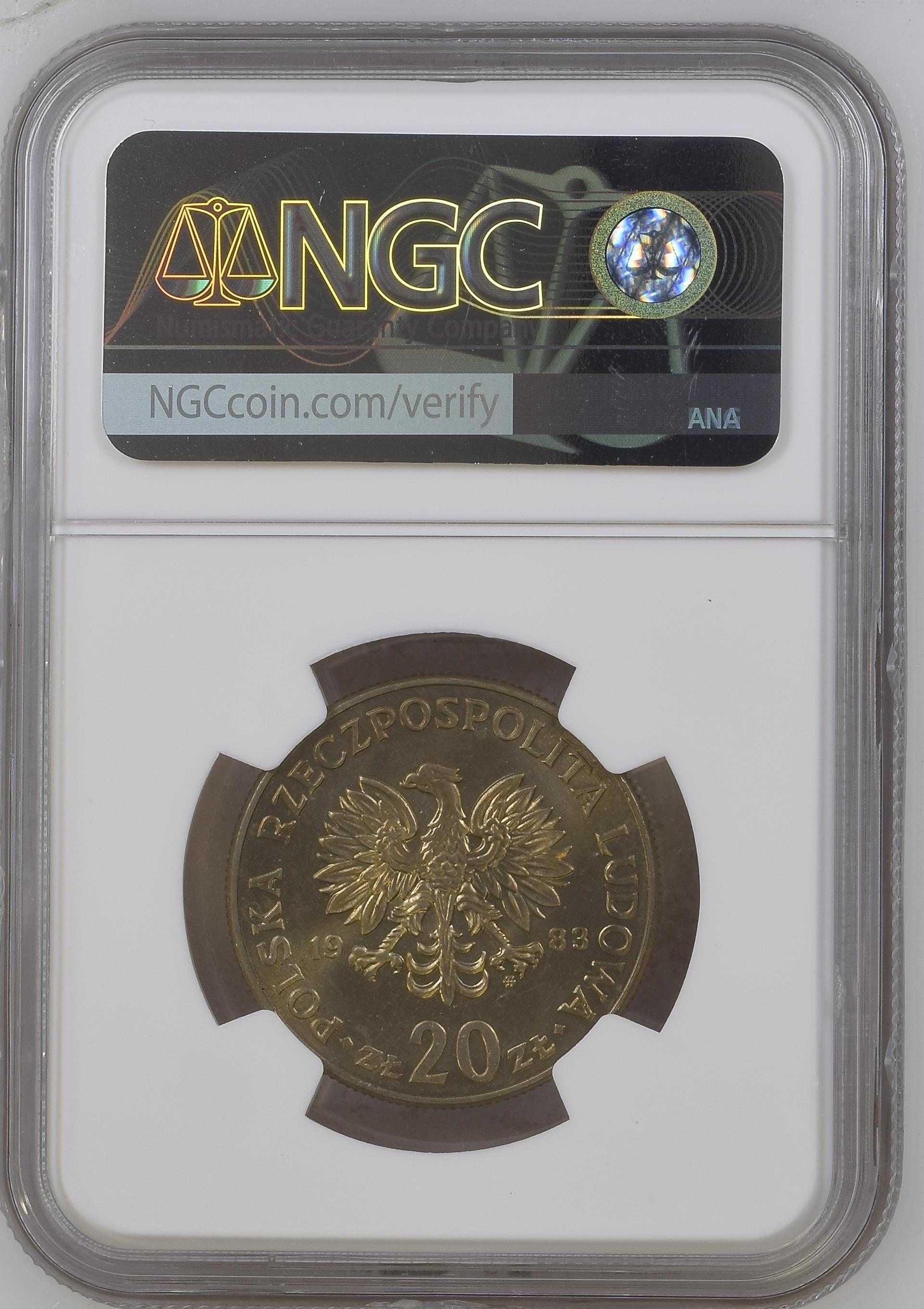 Rzadki 1983 Marceli Nowotko moneta  NGC MS 66 ! ! !