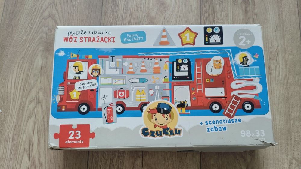 Puzzle czu czu dla dzieci wóz strazacki