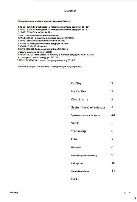 Instrukcja NAPRAW JCB 525-58, JCB 525-67, JCB 527-58, JCB 527-67 PL