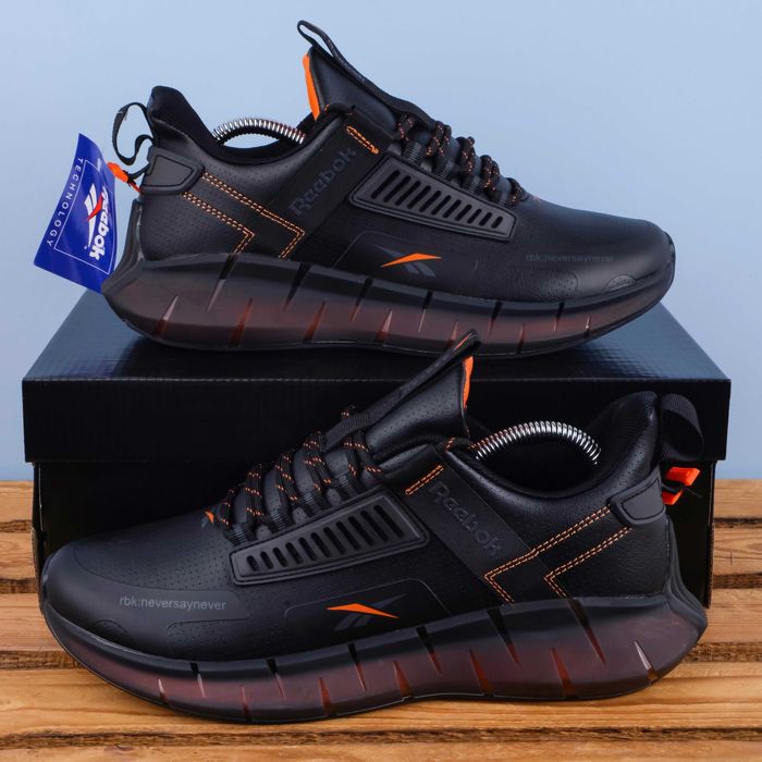 (1707) Чоловічі Кросівки Reebok Zig Kinetica чорні з помаранчевим