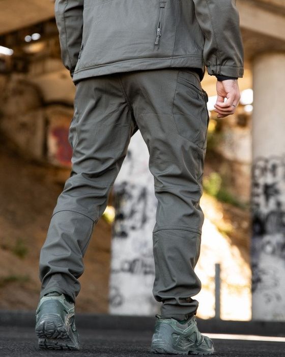 Тактичні сірі штани софтшел MAXIMUS / Тактические штаны софтшел