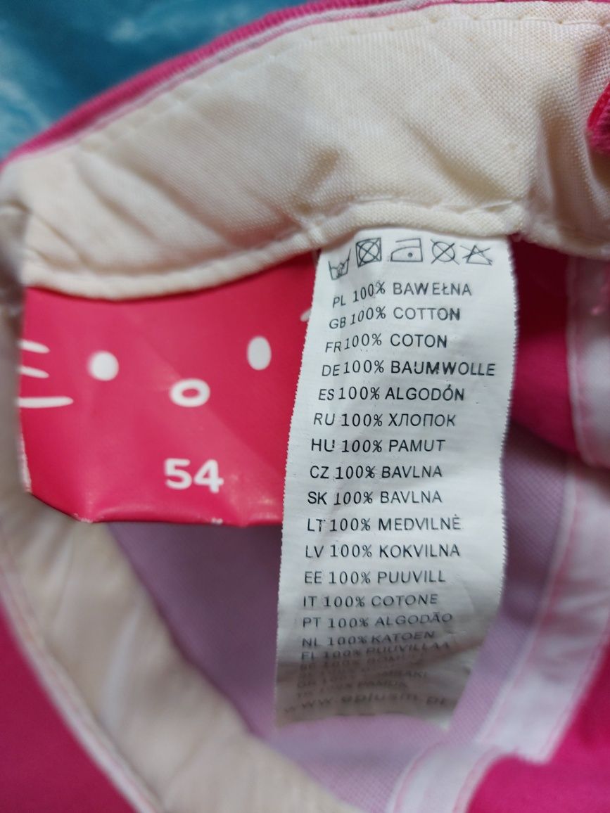 Czapka z daszkiem dziewczęca róż HELLO KITTY rozmiar 54 firma SAWRIO