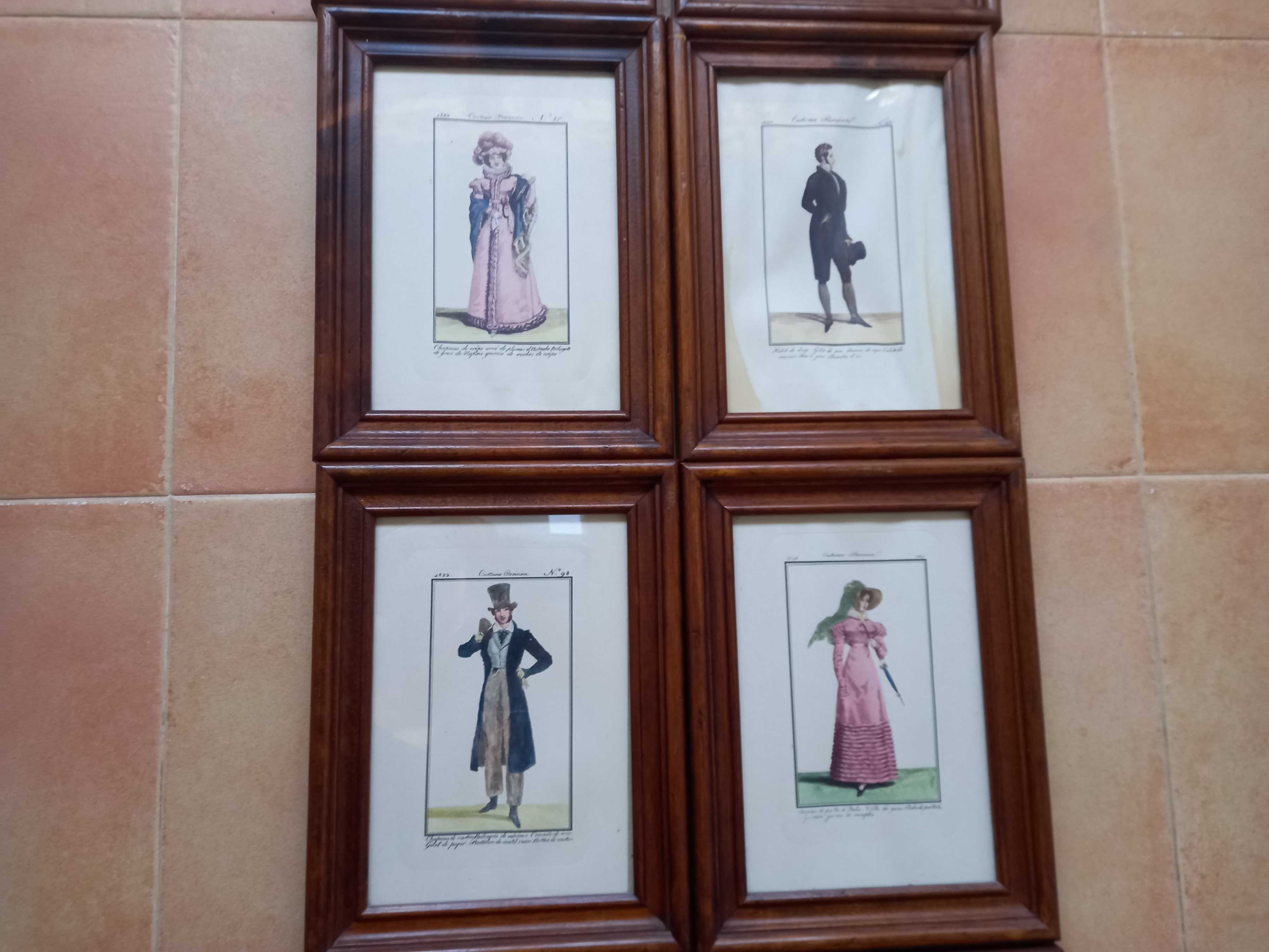 Quadros madeira casais antigos
