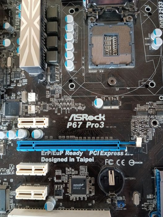 Мат. Плата Asrock p67 pro3 сокет 1155
