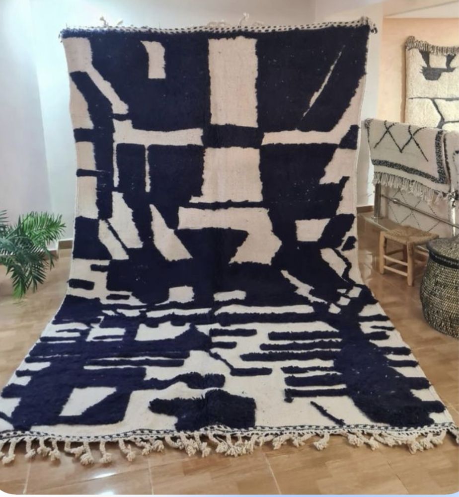 Nowy wełniany dywan marokański