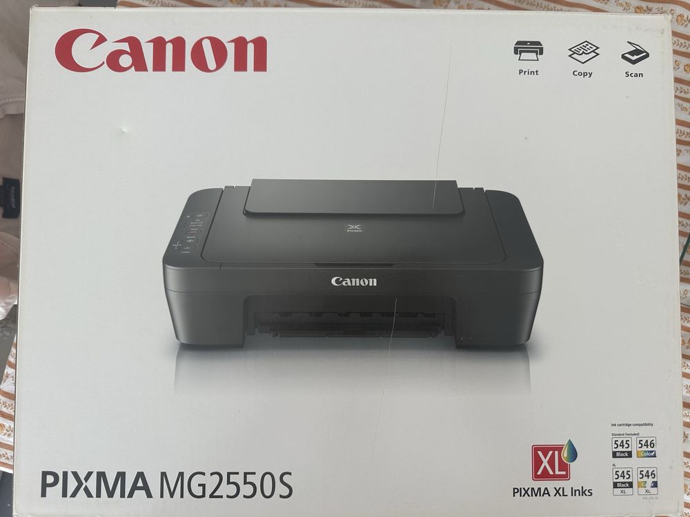 Impressora Canon PIXMA MG2550S com cabos e caixa originais