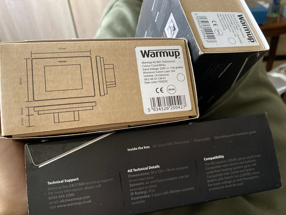 NOWY Termostat programowalny sterownik 4iE WiFi Warmup dotykowy
