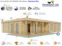Casa madeira pre fabricada KIT QUINTA SOL T4 139m² - CE A+/A++
