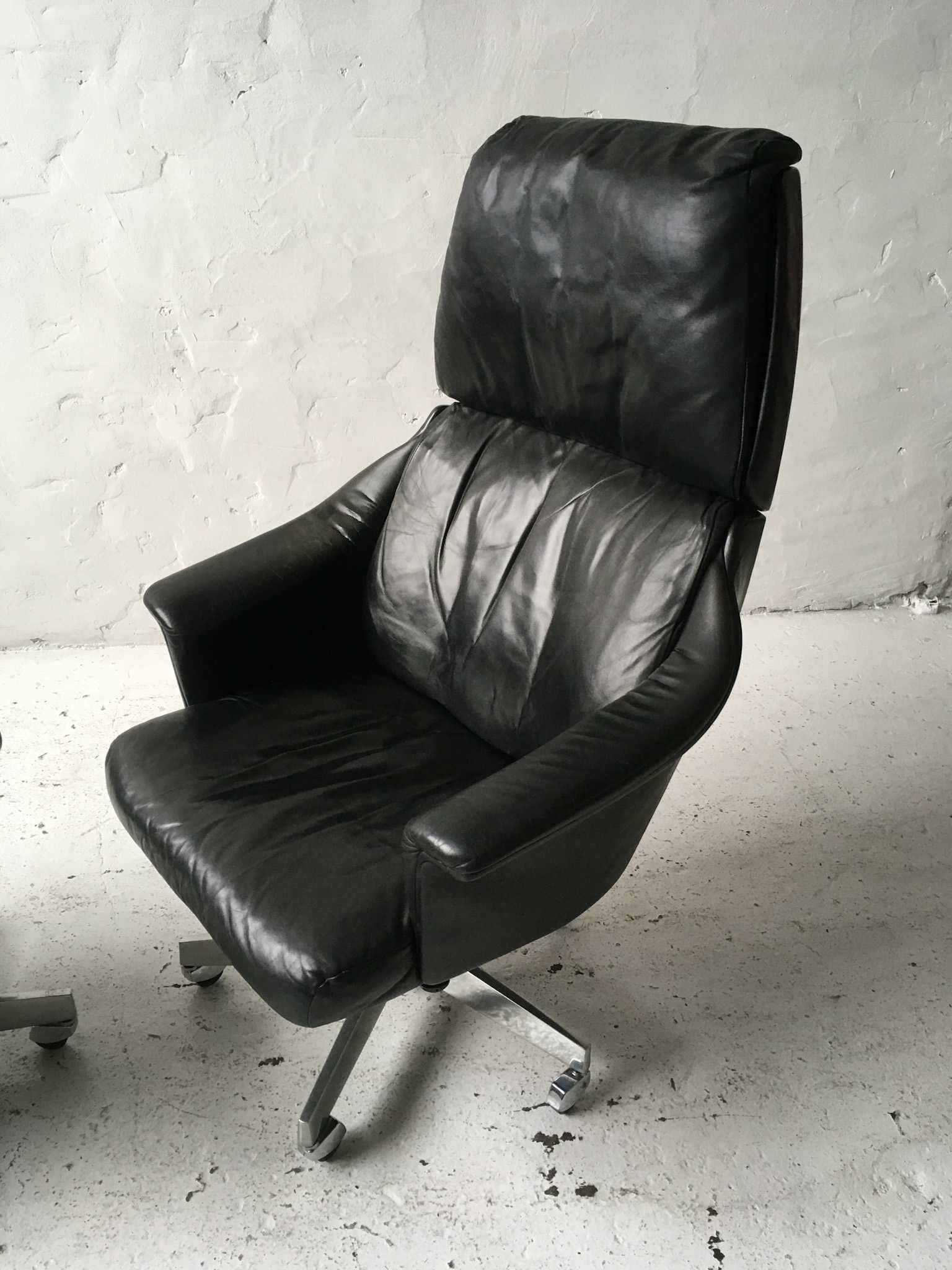 Stoll Giroflex fotel z podnóżkiem lata 80 vintage design