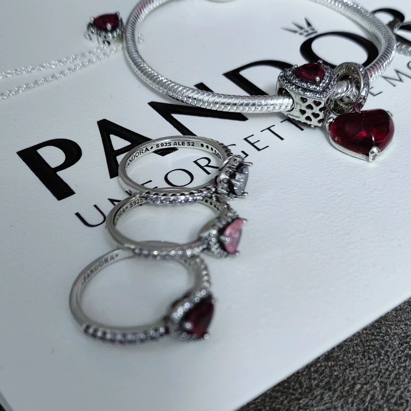 Pandora Пандора  набор набір браслет підвіска сережки