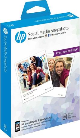 HP Social Media Snapshots Papier Fotograficzny 25 Arkuszy, 10 X 13 Cm